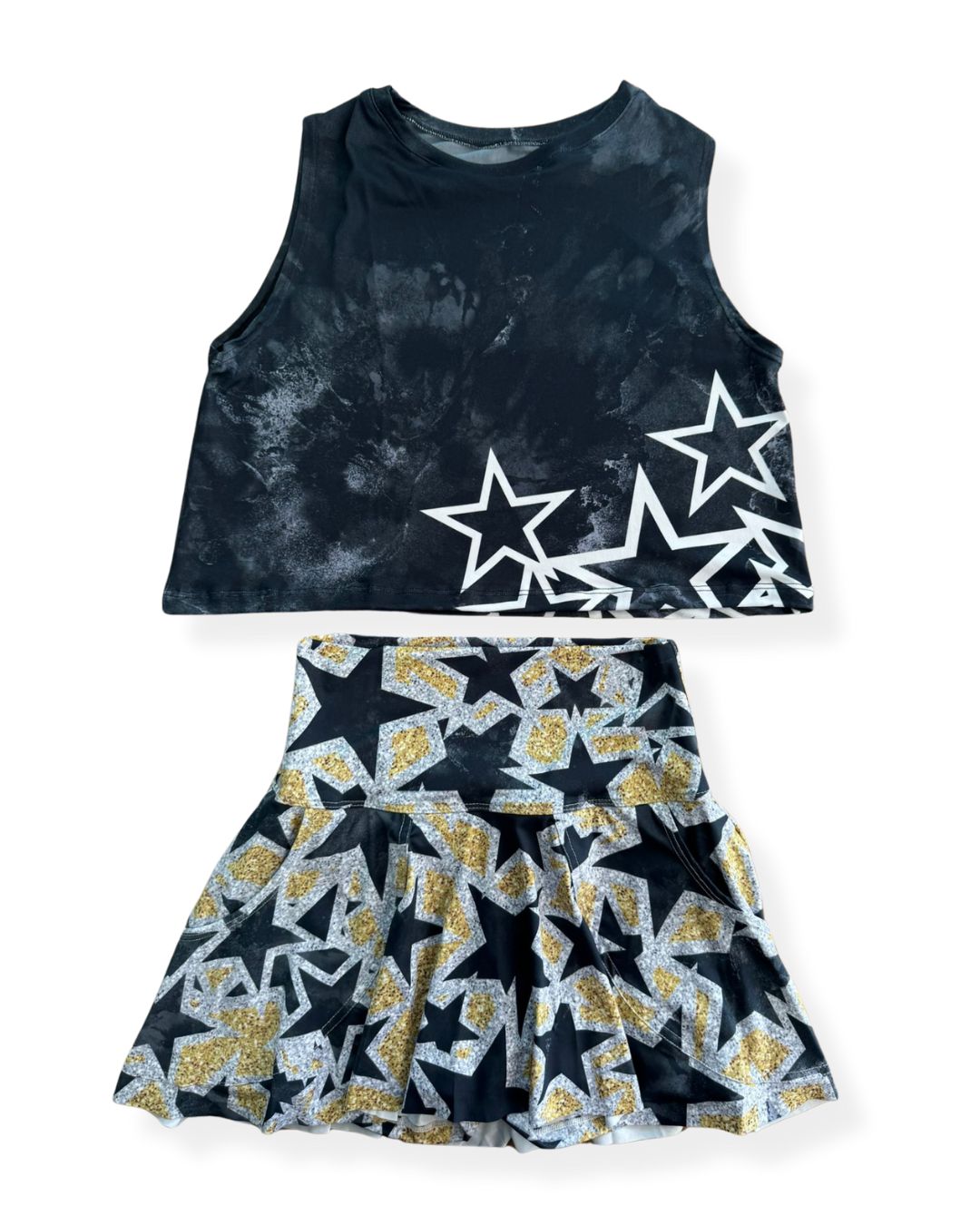 Metallic Stars Legging / Skirt / Top