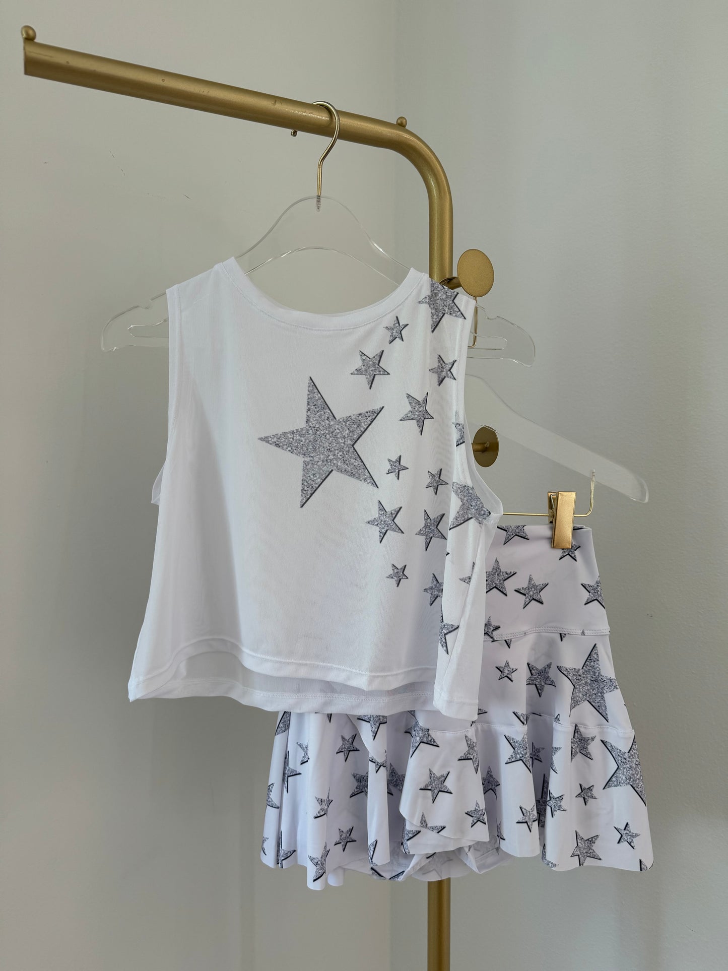 Star White Silver Skirt / Top