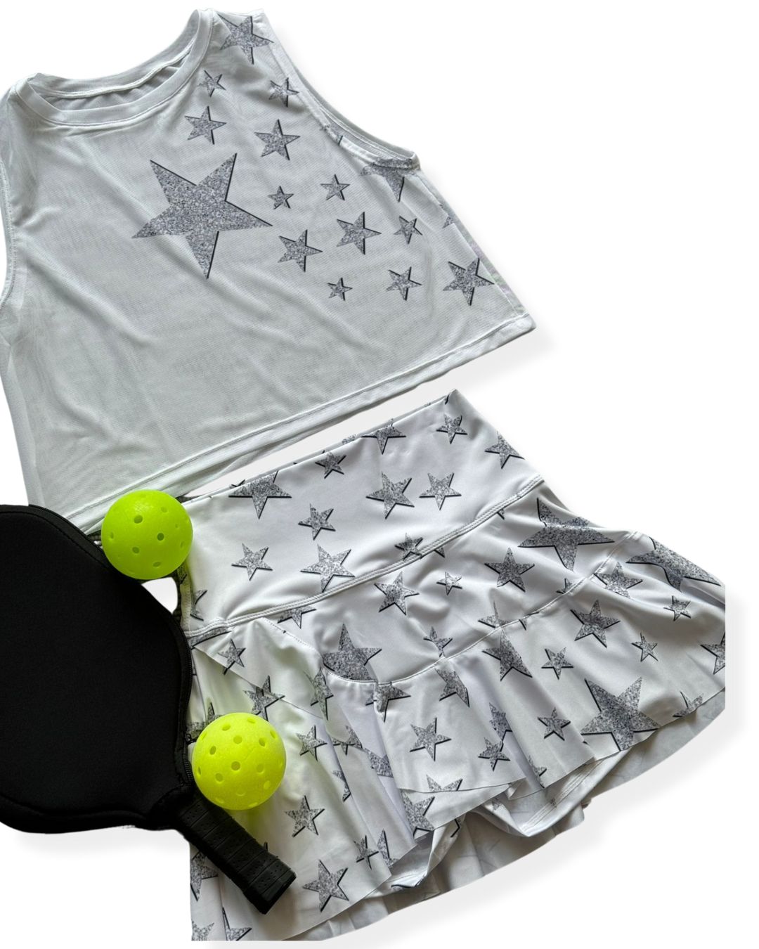 Star White Silver Skirt / Top