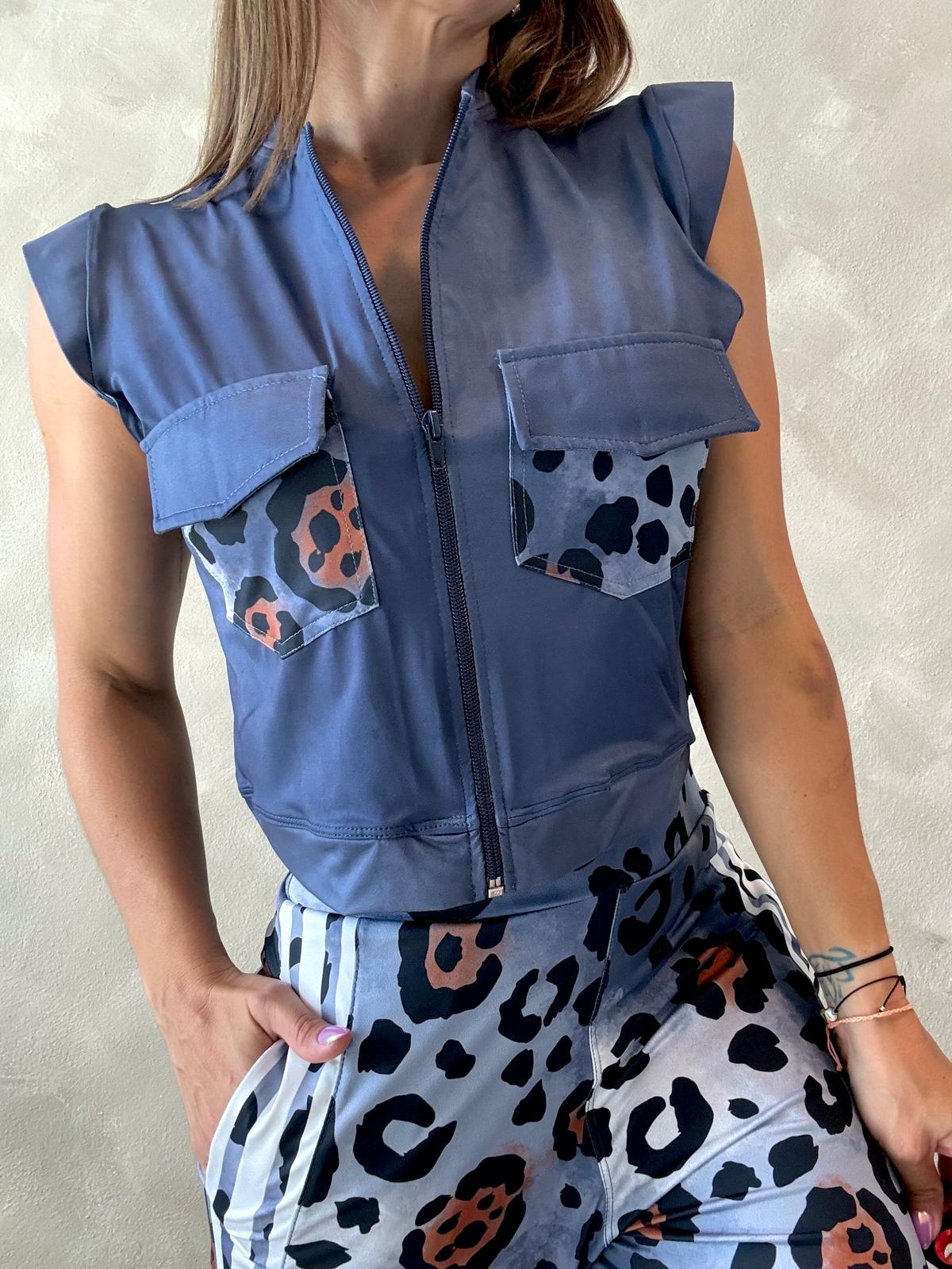 Silver Leopard Cargo / Vest