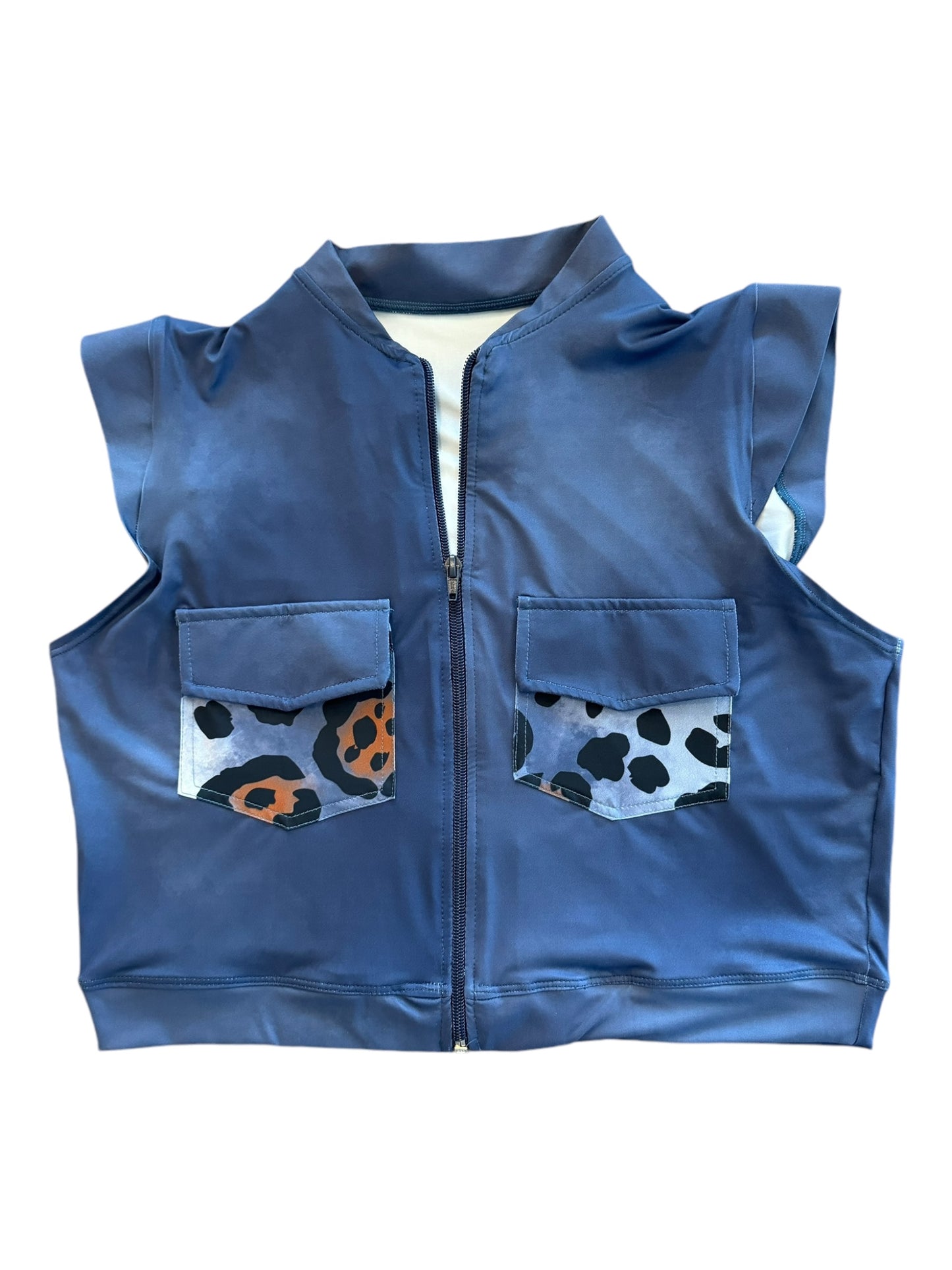 Silver Leopard Cargo / Vest