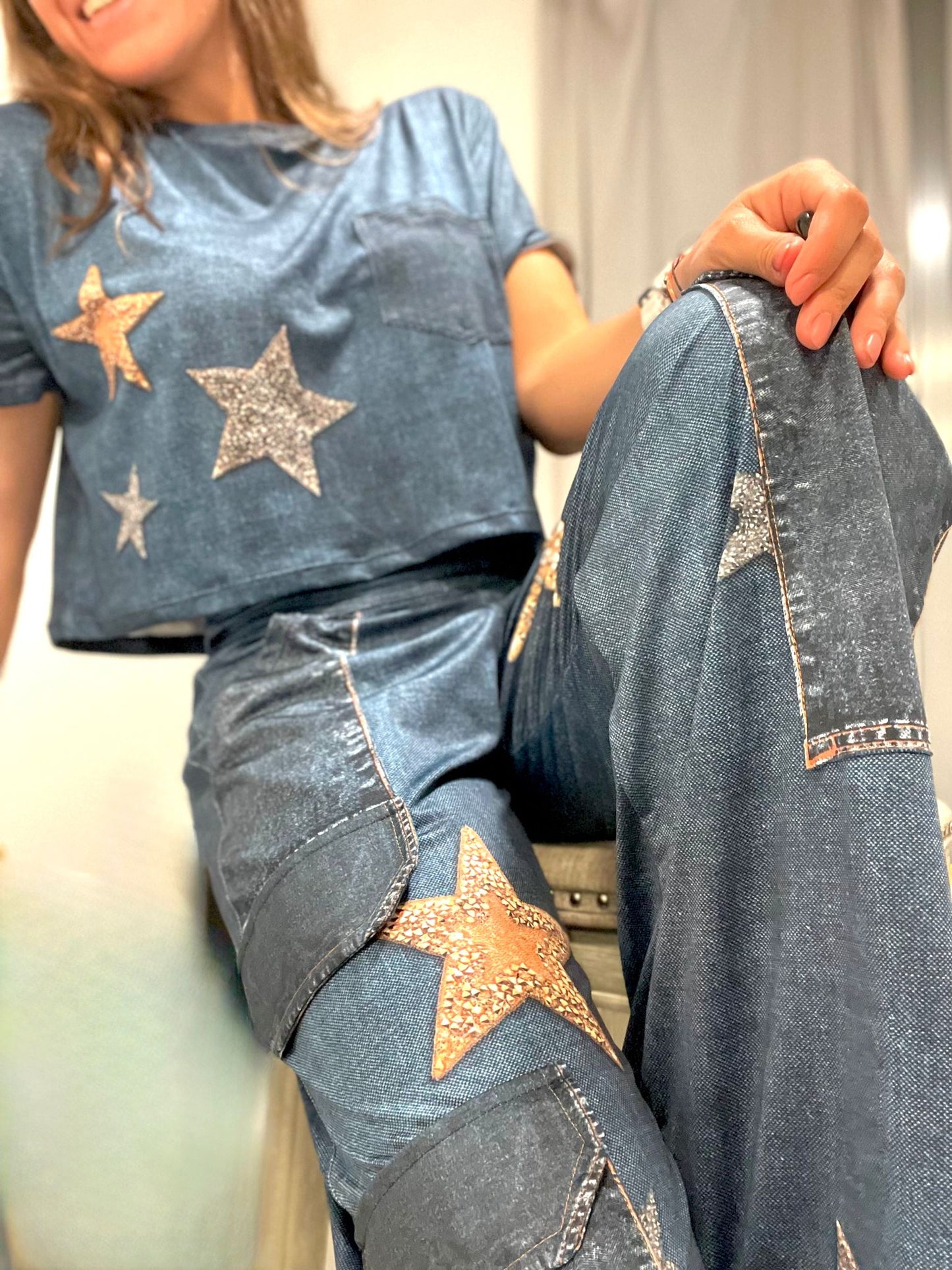 Dark Glitter Star Cargo / Vest