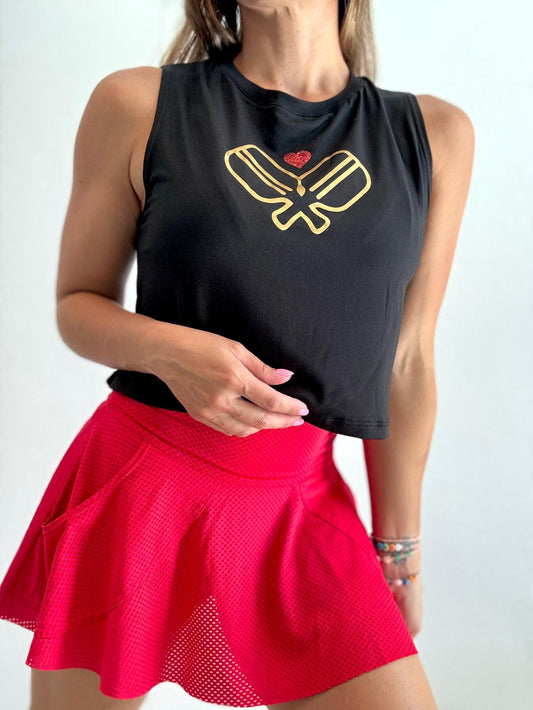 Pickleball Gold Crop Top