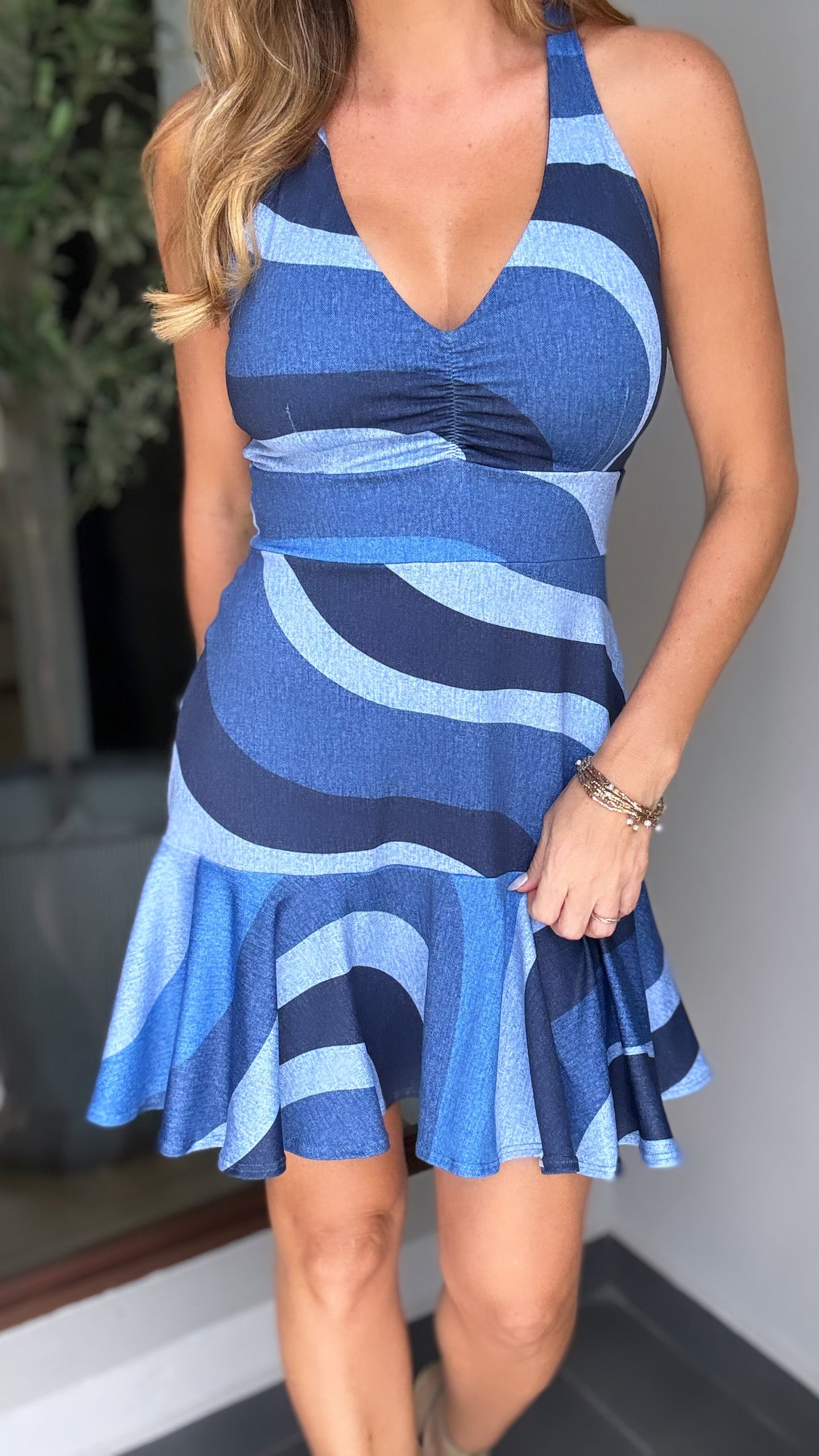 Denim Waves Dress