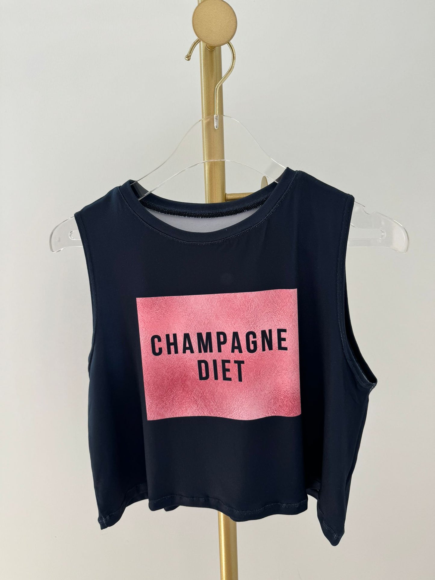 Champange Diet Long Black Top