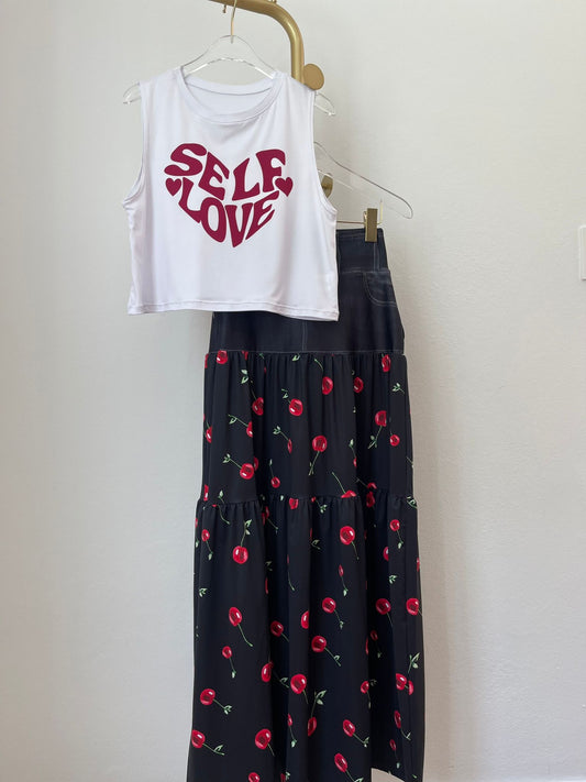 Black Cherry Maxi Skirt