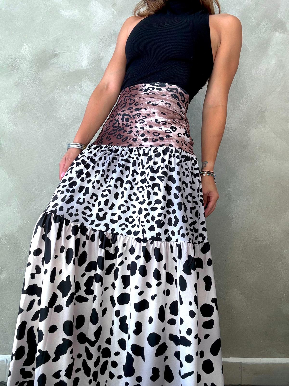 Mix Animal Print Maxi Skirt [PRE ORDER]